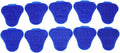 10pcs Urinal Screen Fresheners Anti-Splash Air Freshener Urinal Screen Mat for Toilet (Blue)