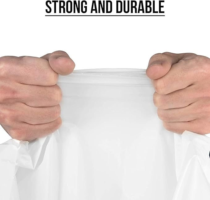 Aluf Plastics 56 Gallon Clear Bio-Flex Trash Bags 16 Micron (eq) 43 x 46 - 200 Count