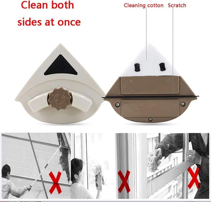 Double-Sided Magnetic Glass Wiper Cleaner Five-Gear Adjustable Magnetic Force for Window Cleaner Wiper Glass Washing Cleaning Tool Brush