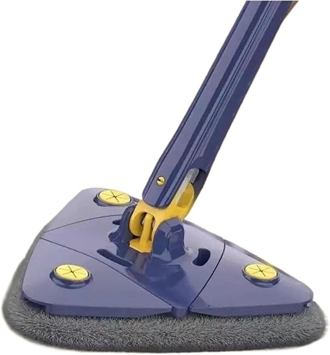 Triangle Mop Long Handle Wall Cleaner Mop Wet Dry Cleaning Supplies 360 Degree Rotatable Extendable Cleaning Tools for Floor