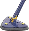 Triangle Mop Long Handle Wall Cleaner Mop Wet Dry Cleaning Supplies 360 Degree Rotatable Extendable Cleaning Tools for Floor