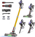MONSGA Cordless Vacuum Cleaner 45KPa 400W Stick Vacuum for Home 50Mins Anti-Tangled Vacuum Cleaner with Charging Dock Light-Weighted Handheld Vacuum for Pet Hair/Carpet/Floor LED Touch Display