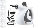 Steam Cleaner Handheld Steam Cleaner for Home Use with 8 Piece Accessories and Safety Lock for cleaning cars bathrooms showers windows dirt grease(1 Set of Steam Cleaner 12 Fiber Cloths)