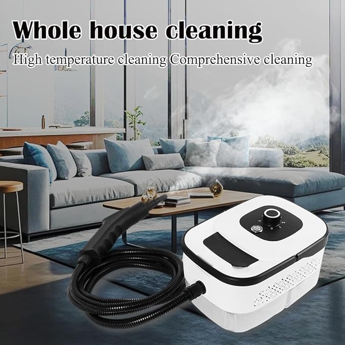 White Large Capacity Water Tank Steam Cleaner Handheld Steam Cleaner Household High Temperature Pressurized Steam Machine Multi-Purpose Portable Steam Machine Cleaning Car