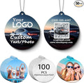 100 PCS Custom Logo Air Freshener Bulk Personalized Car Air Fresheners for Business Branding Real Estate Agents Dealerships and Events