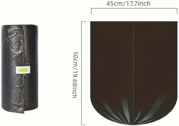 Fit for 100 Black Garbage Bags - Kitchen &amp Bathroom Trash Bags for Home Use