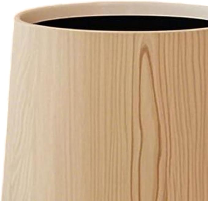 Trash Bin Wastebasket Removable Inner Portable Modern Paper Basket Bathroom Trash Can for Office Laundry Kitchen Restroom M Wood