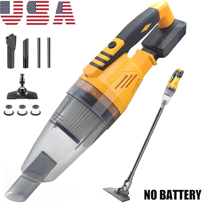Cordless Vacuum CleanerCompatible For DeWALT 20v/18v Battery 2 In 1 Lightweight Stick Vacuum With 2 Mode Powerful Suction