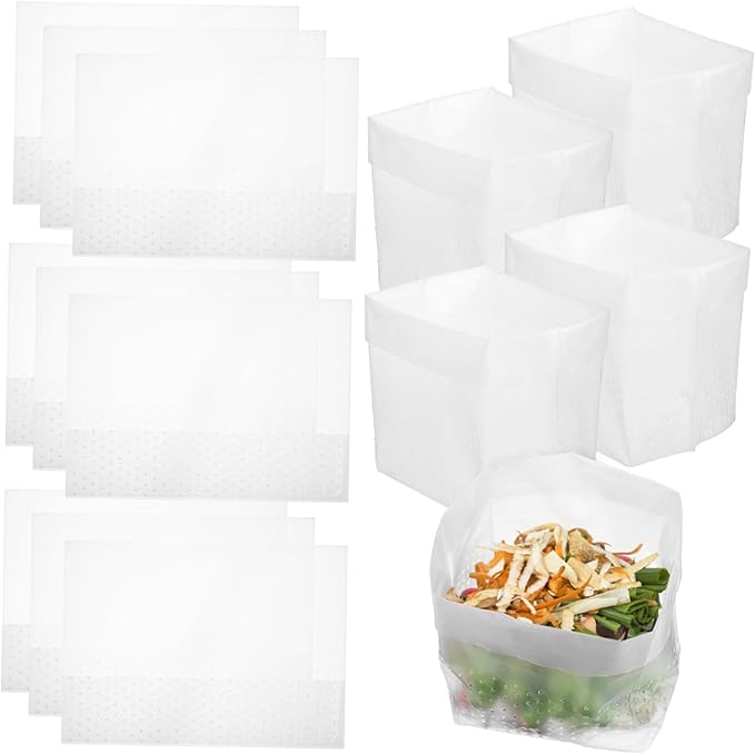 150 Pcs Transparent Kitchen Trash Bags with Sink Strainer Waste Bin Liners for Bathroom Bedroom Office Use Filter Food Scraps and Leftovers Daily Garbage Disposal