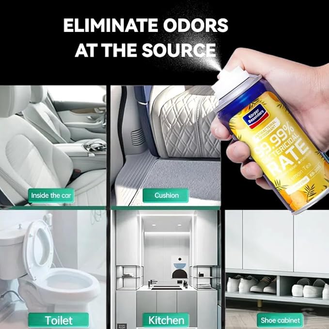 Glodway Air RefresherOdor Eliminator Remover SprayOdor RemoverLemon Long-Lasting Scent For HomeCouchMattressFurniture bathroomFabrics &amp Trash6 Ounce4 pack