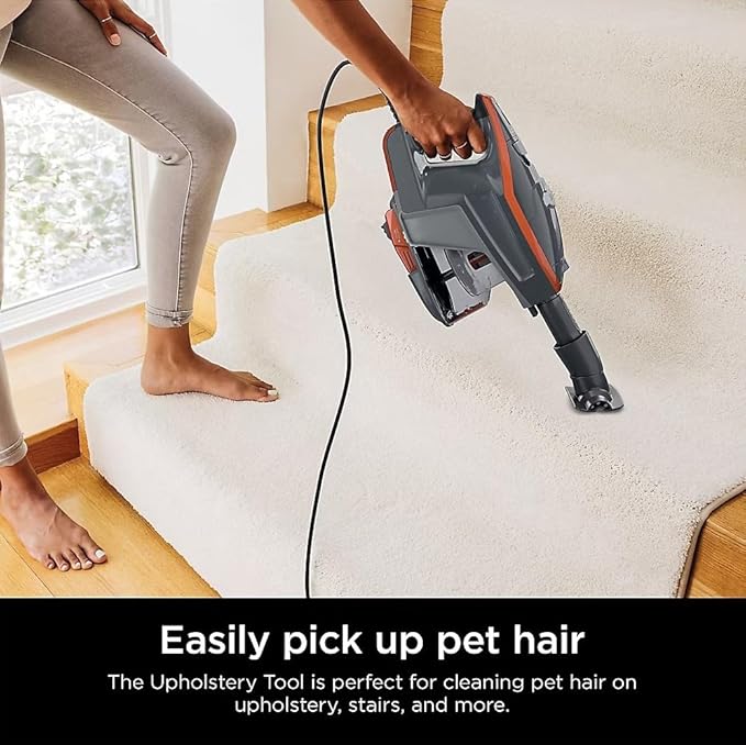 SHARK HN175 Rocket Pro Corded Stick Vacuum with Odor Neutralizer Technology Removable Hand Vacuum Advanced Swivel Steering XL Cup LED Headlights Perfect for Pets Orange (Renewed)