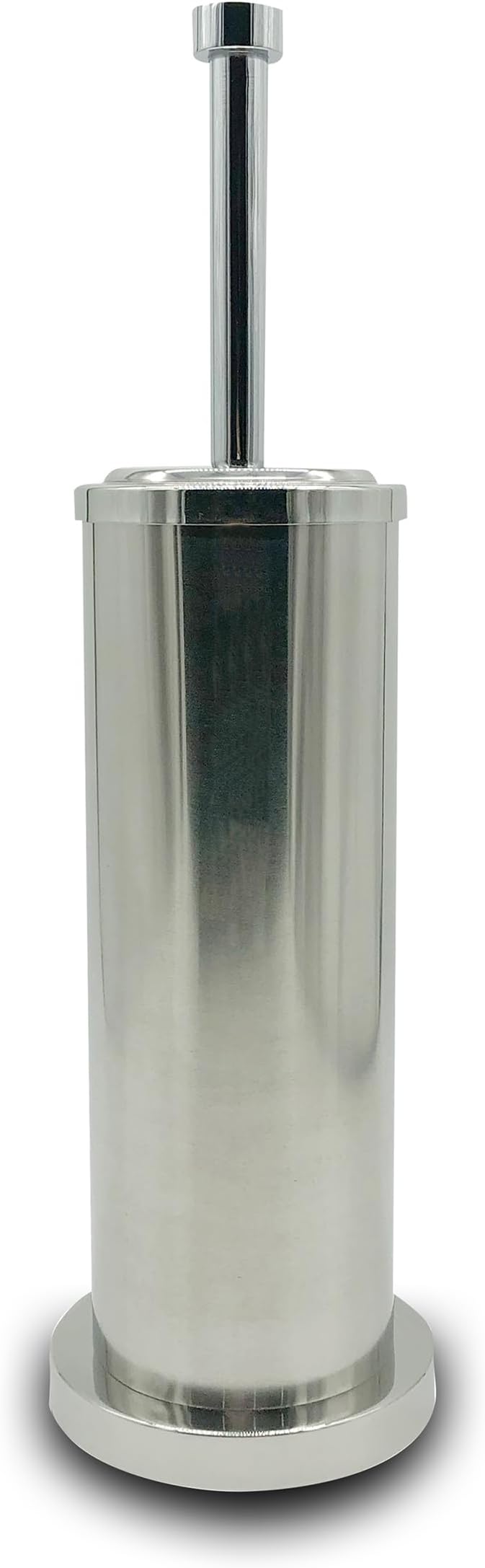 Silver Chrome Toilet Bowl Brush with Holder with Removable Plastic Liner Durable Bathroom Cleaning Tool Bathroom Cleaner Brush for Efficient Cleaning and Hygiene