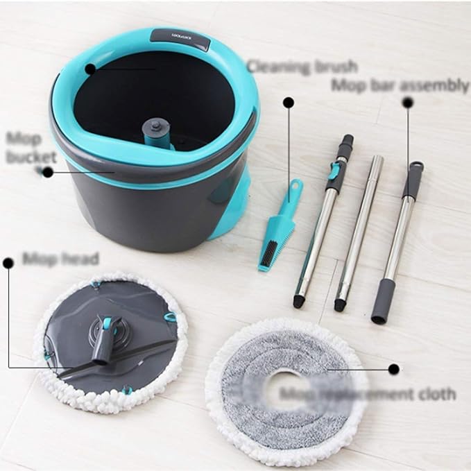 Mop360 Degree Rotating Mop Bucket Home Cleaner with 4 HeadsPlastic