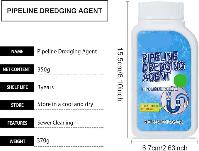 Powerful Drain Unclogging Powder for Kitchen Toilet and Sink - Odor Eliminator Long-Term Blockage Prevention &amp Drain Cleaning Solution(3PCS)