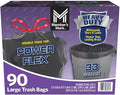 Member' Mark Power Flex 33-Gallon Large Trash Bags Unscented ~ (90 Count).