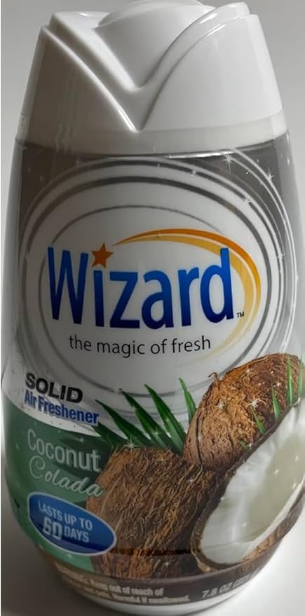 Wizard The Magic of Fresh gel Air Freshener solid air freshener 7.8 oz Coconut colada (Pack of 12)