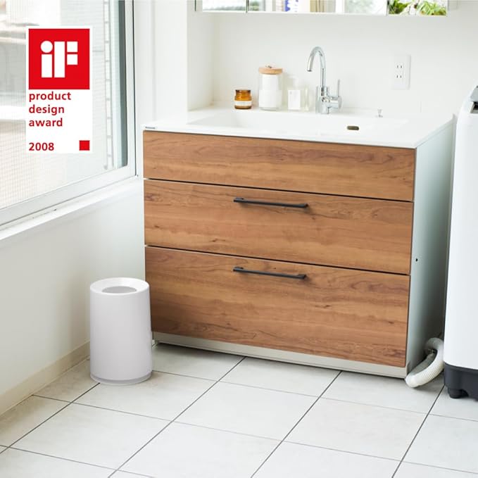 ideaco Round Trash Can 2.1 gal (6 L) Diameter 7.9 x Height 11.8 inches (20 cm) x Height 11.8 inches (30 cm) TUBELOR Light Blue (Tubular Light Blue)