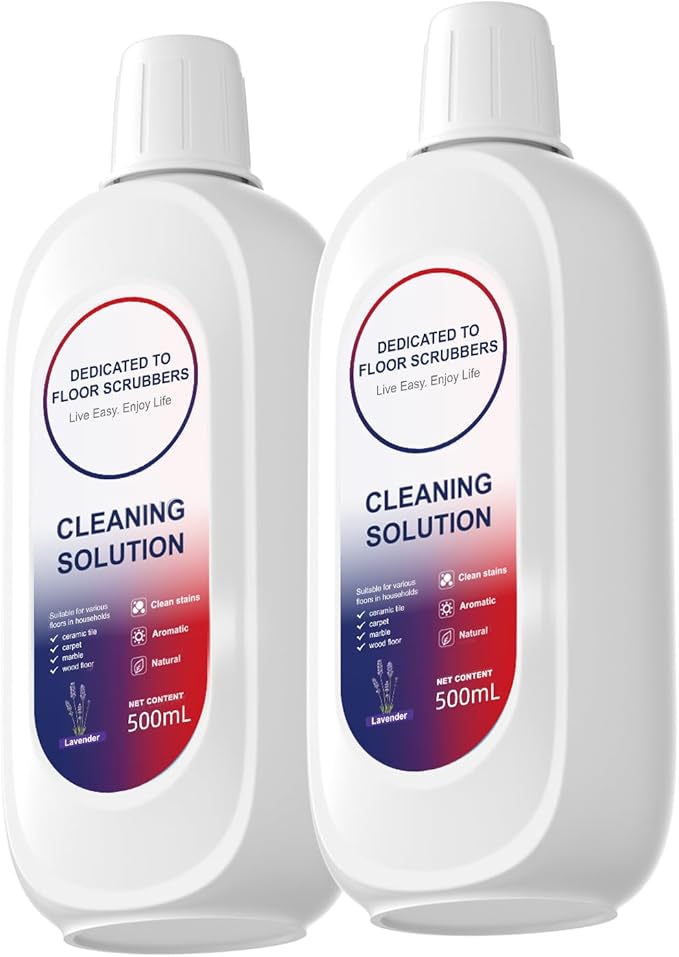 Floor Cleaning Solution Compatible With Tineco Deep Cleans for Multiple Hard Floors Suitable With All Robot Vacuums with Mopping and Cordless Wet/Dry Vacuum Mop Cleaner (Lavender 2 Bottle)