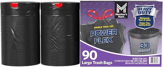 33-Gallon Large Trash Bags 90 ct.