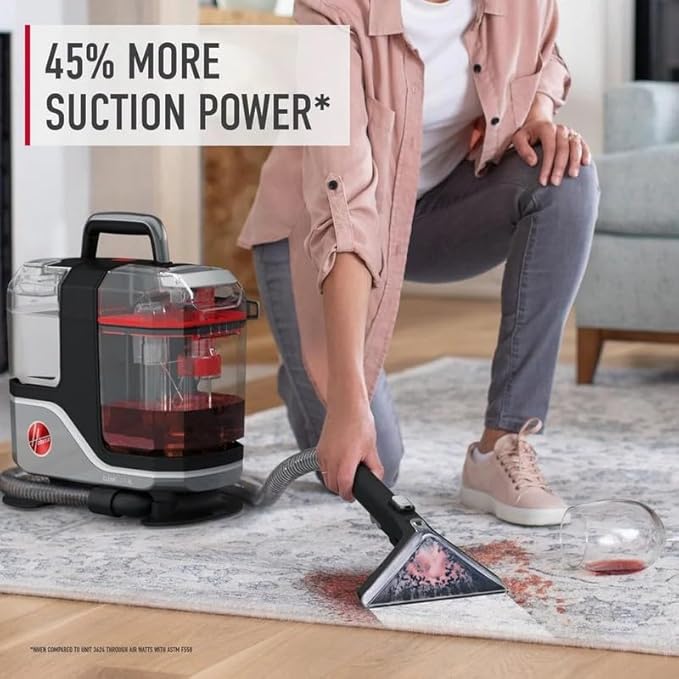 Hoover CleanSlate XL Deep Cleaning Carpet + Upholstery Spot Cleaner Machine with Specialized Tools Permanent Stain Remover Pair with Hoover Portable Spot Cleaner Solution