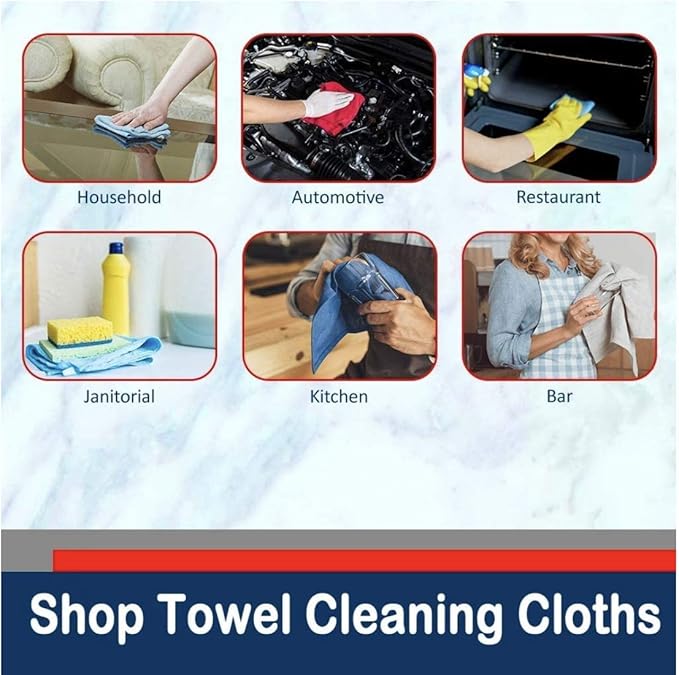 Simpli-Magic 79257 Shop Towels Orange 100 Pack