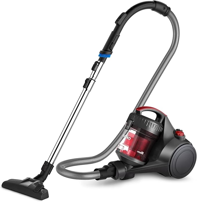 Eureka Bagless Canister Vacuum Cleaner Lightweight Vac for Carpets and Hard Floors Red Whirlwind NEN110D