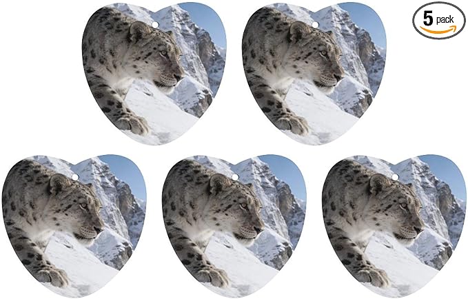 5PCS Car Air Freshener Hanging Personalized Double Sided Snow Mountains Car Fresheners Long Lasting New Cars Scents Cute Automotive Freshies for Closets Drawers (tea)
