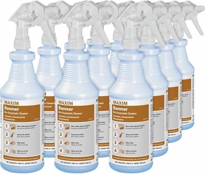 Maxim Banner Bio-Enzymatic Cleaner Fresh Scent 32 Oz Spray Bottle 12/carton