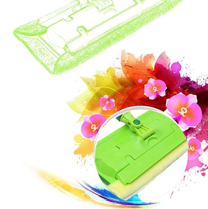 Microfiber Hardwood Floor Mop with Extension Handle AndReusable Flat Mop Pads for Wet or Dry Floor Cleaning