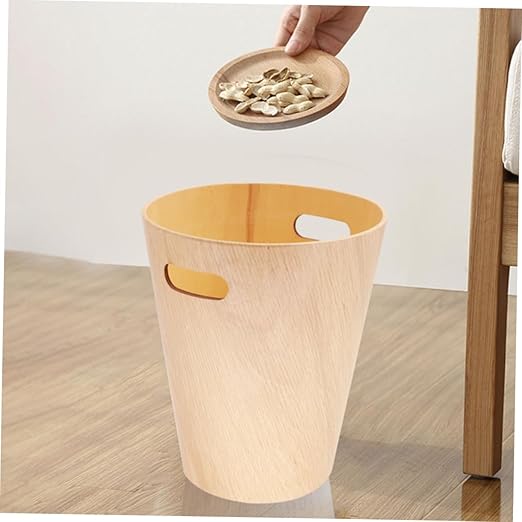 Tiny Wooden Trash Can Japanese Design Desk Wastebasket Stylish and Practical for Home Office