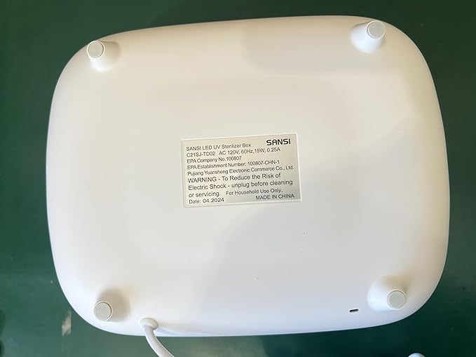 SANSI UV Light Sanitizer Box with 360° UVC Chips Sanitizes in 5 Minutes 5.1L Large Capacity Sanitizer for Baby &amp The Whole Family (15W)