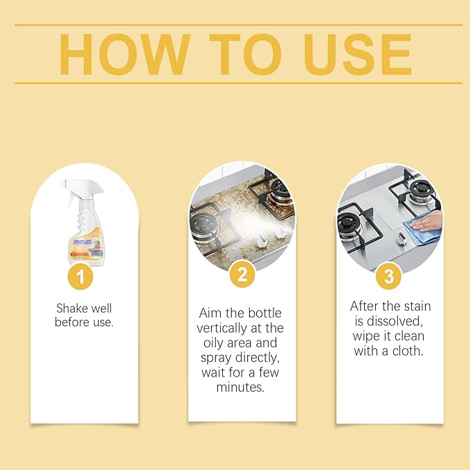 Multifunctional Powerful Kitchen Foam Cleaner Greasy Dirt Clean Spray All-Purpose Household Cleaners For Tough Grease And Dirt (2PC)