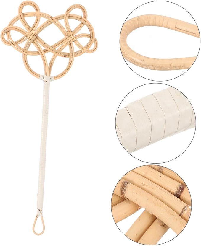 GARVALON Long Handle Quilt Duster Rug Cleaning Tool for Household Dust Removal Traditional Cotton Dusting Tool for Quilts and Rugs