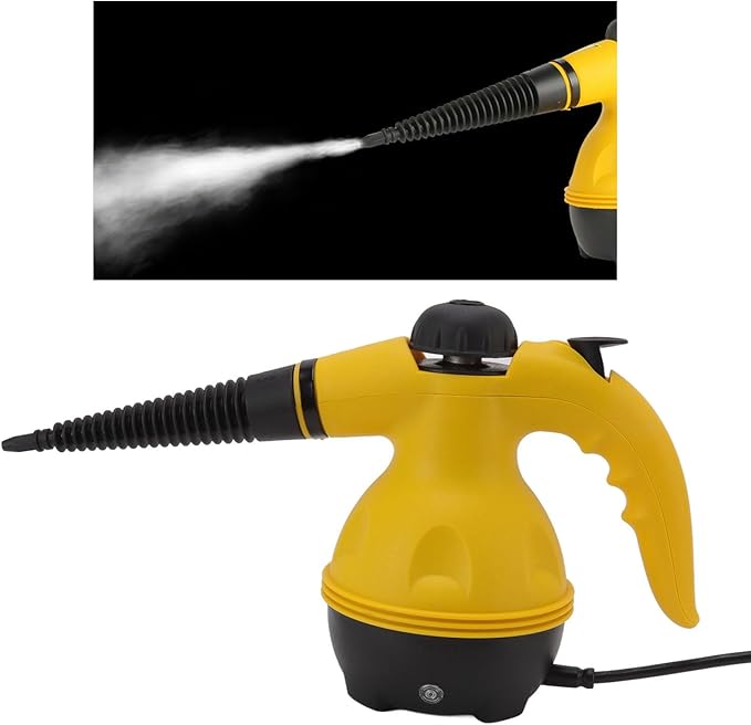 Handheld Steam Cleaner High Temperature Portable Electric Pressurized Steam Cleaner Tool for Removal for Sinks Stoves Tiles Bathroom Kitchen (Yellow)