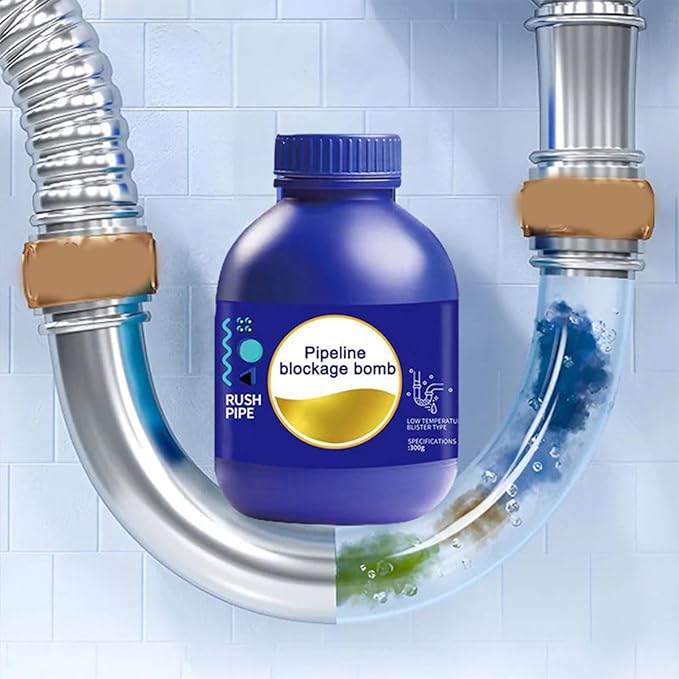 Powerful Pipeline Deodorant Dredging AgentDrain Cleaner Clog Remover For Shower Tub Compatible With All Pipe Materials (3PCS)