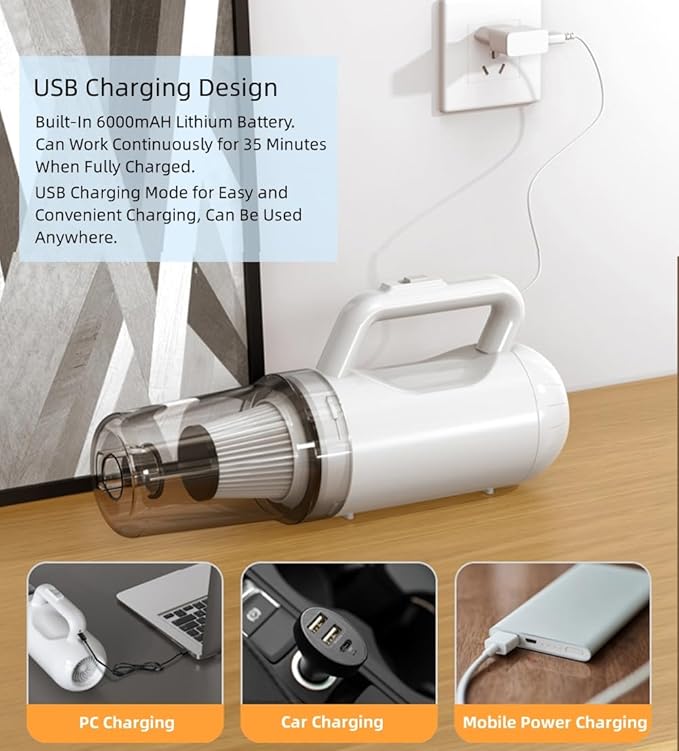 Cordless Stick Vacuum Cleaner and Mop Combo Vacuum Blower and Mop 3 in 1 12000pa Suction Stick Vacuum Cleaner Rechargeable Upright Vacuum with Water Tank for Home Hard Floor Pet Hairs