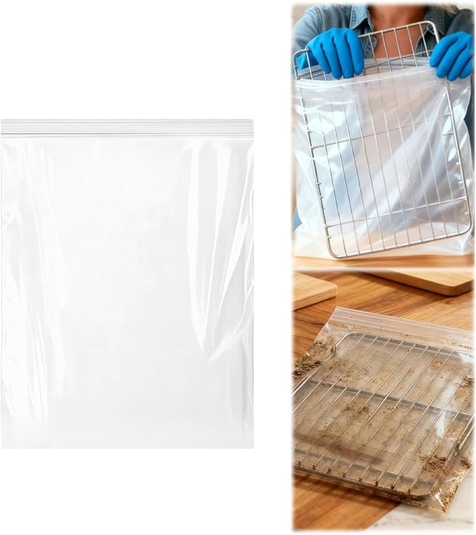 Oven Rack Cleaner Bags - Ten Piece Grate Degreaser Washing Sack Heavy Duty Appliance Cleaning Tool Heat Resistant Scrubber Protector | Efficient Maintenance Aid for Stove Microwave Grill Toaster Kit