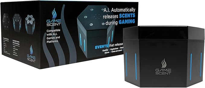 GameScent Automated Gaming Scent Atomizer Automatically Releases scents associated with Events in The Game (gunfire Explosions Racing Forest Ocean Clear air scents Included.