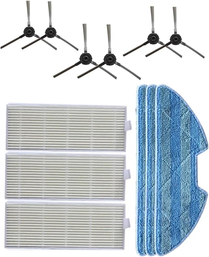 MIUYTRN Vacuum Main Roller Side Brush Mop Cloth Robot Vacuum Cleaner Parts Replacement cuicui(Light Green)