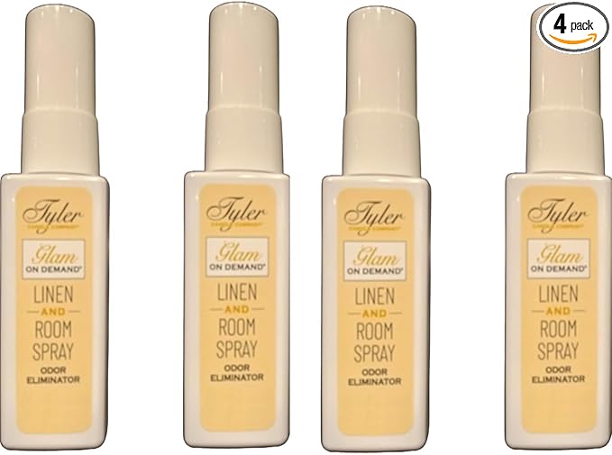 Tyler Candle Company - Spray On Demand - Icon fragrance - 34g / 1.2oz (Pack of 4) Clear
