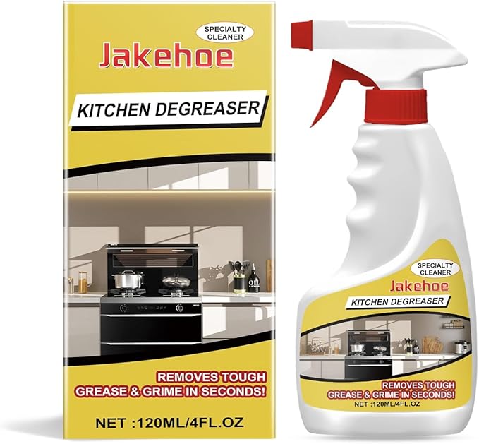 Kitchen Degreaser Cleaner - Foam Spray For Stovetops &amp Countertops Powerful Grease Removal Gentle Formula(3PCS)