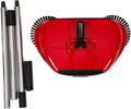 Hand Push Floor Sweeper Dustpan and Trash Bin 360° Rotating Cleaning Mop for Multi-Surface Use Random Color