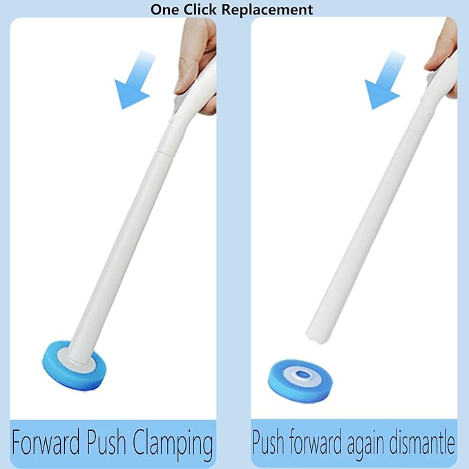 Disposable Toilet Bowl Cleaner Wand Refills Toilet Cleaners for Inside The Bowl Toilet Wand Kit Only Fit Handle (Color : 40 Refill with Brush Size : Lavender)