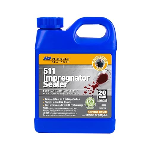 Miracle Sealants 511 Impregnator Advanced Penetrating Sealer for Countertops Stone Tile &amp Grout Quart