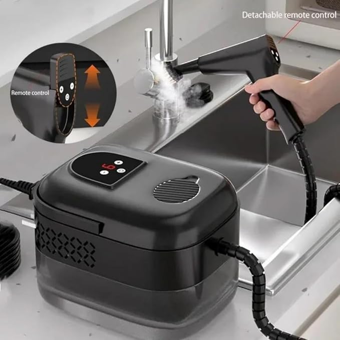 2500W High-Temperature Handheld Steam Cleaner for Air Conditioner Kitchen Hood Car and Floor - Portable Cleaning MachineYellow
