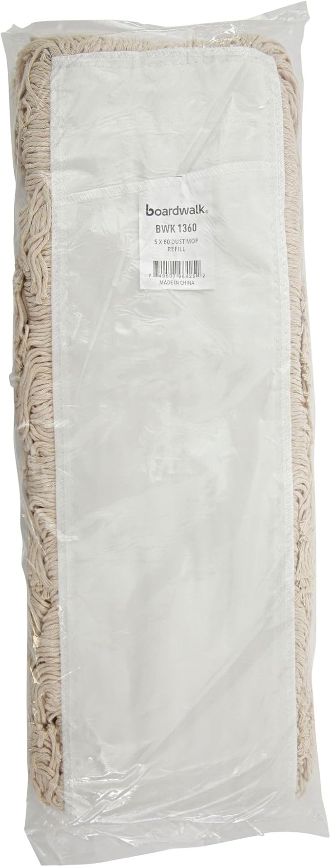 Boardwalk Industrial Dust Mop Head Hygrade Cotton 60w X 5d White