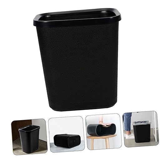 1pc Multi-Functional Plastic Trash Can Slim Design Wastebasket for Home Office Kitchen and Bathroom Stable Easy to Use Elegant Look Capacity