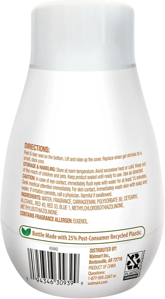 Adjustable Solid Gel Cone Air Freshener 7 oz – Warm Cinnamon Apple Scent Odor Eliminating Gel Freshener for Home Bathroom Kitchen Office &amp Car – Long Lasting Fragrance - (Pack of 3)