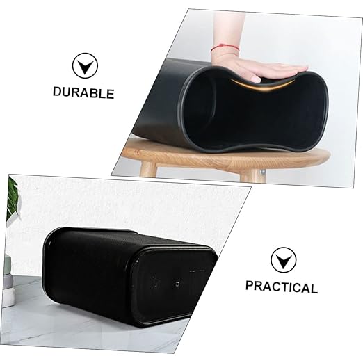 1pc Creative Household Plastic Trash Bin Compact Wastebasket for Kitchen Bathroom Office Stylish and Functional Waste Container for Easy Waste Management Capacity