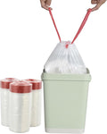 Pekky 2.6 Gallon Small Drawstring Trash Bags Clear Heavy Duty 120 Counts